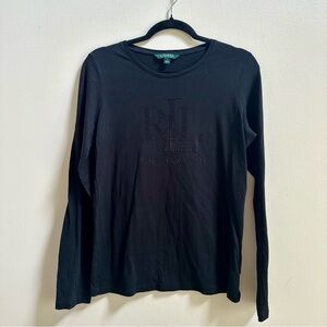 Y2K Ralph Lauren Rhinestone Logo Top